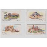 Cigarette cards, Smith's, A Tour Round the World (p/c back) 4 type cards, nos 3, 5, 6 & 8 (gd/vg)