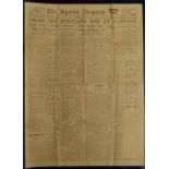 Football newspapers, a collection of 12 special edition newspapers relating to various big matches