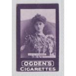 Cigarette card, Ogden's, Actresses, Tabs type, 'Lucy Gerard', front in purple, plain back,