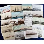 Postcards, Shipping, a selection of approx. 60 cards with commercial, liners, paddle, railway