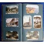 Postcards, UK topographical, a vintage album containing approx. 200 cards, RP's and printed, various