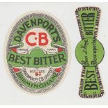 Beer labels, Davenport's C B Ltd, Birmingham, Best Bitter v.o and stopper (gd) (2)