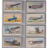 Cigarette cards, South Africa, Policansky, Aeroplanes of Today (45/50) (3 poor, rest fair/gd) (45)