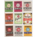 Beer labels, The Bristol Brewery Georges & Co Ltd, 12 different vertical rect labels inc. Imperial