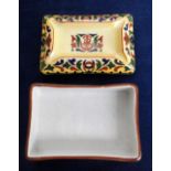 Tobacco issue, Turmac, a porcelain cigarette box, base & separate lid, 12cm x 13cm x 4cm, circa