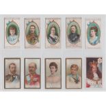 Cigarette cards, Royalty, a collection of 19 scarce type cards, Gallaher Royalty Series (14),
