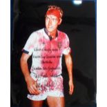 Football Photograph / Autograph, Terry Butcher, England, iconic colour image, approx. 40cm x 50cm,