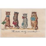 Postcard, Louis Wain, Cats, Tuck Write Away series, no 539 11 'The Note Duly Reached', undivided