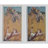 Cigarette cards, Sports & Pastimes, two alike cards, both no 1, one issued by Hudden, the other