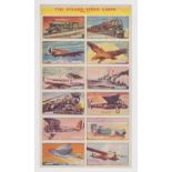 Trade issues, Thomson, The Wizard Speed Cards, set of 48 cards on four uncut sheets numbered 1-4 (