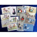 Postcards, a collection of 32 cards illustrated by Ethel Parkinson all depicting Dutch children inc.