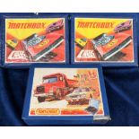 Matchbox Superfast Carry Cases, three carry cases, each containing forty eight vehicles, mainly