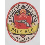 Beer label, George Younger & Son's, Alloa, Pale Ale label with pistol trade mark, v.o (sl