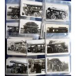 Photograph's, a collection of approx. 140 b/w postcard sized images of Traction Engines, mostly re-