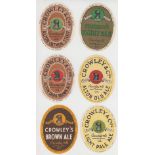 Beer labels, Crowley & Co Ltd, The Brewery, Alton, 6 different v.o labels inc. Alton Old Ale, Family