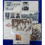 Postcards / military, small selection inc. superb Boer War period photo showing group of GB generals