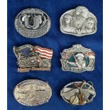 Collectables, belt buckles, collection of 11 large metal belt/kilt buckles of various designs, all
