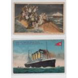 Postcards, Titanic, 2 postcards and an Anniversary cover of the First and Last voyage 10.4.1982