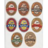 Beer labels, Hall & Woodhouse Brewers, Blandford, 8 different Badger labels, v.o's, together with
