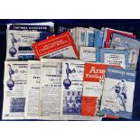 Football, Tottenham selection, 1950's onwards inc. programmes, noted homes v Bolton 54/55, Canto