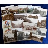 Postcards, a collection of approx. 50 cards of Sussex, RP's inc. Steyning, War Memorial Arundel,