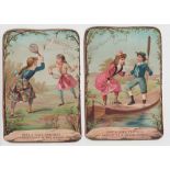 Trade cards, Holland, Van Houten, 12 different, early advertising cards, 8 larger size mainly