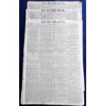 Newspapers, The British Press, 40+ editions, daily issue all from 1805 ranging between Jan-April,