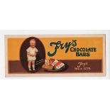 Trade issue, Fry's, advert blotter, 'Fry's Chocolate Bars' showing child & tray of Fry's chocolate