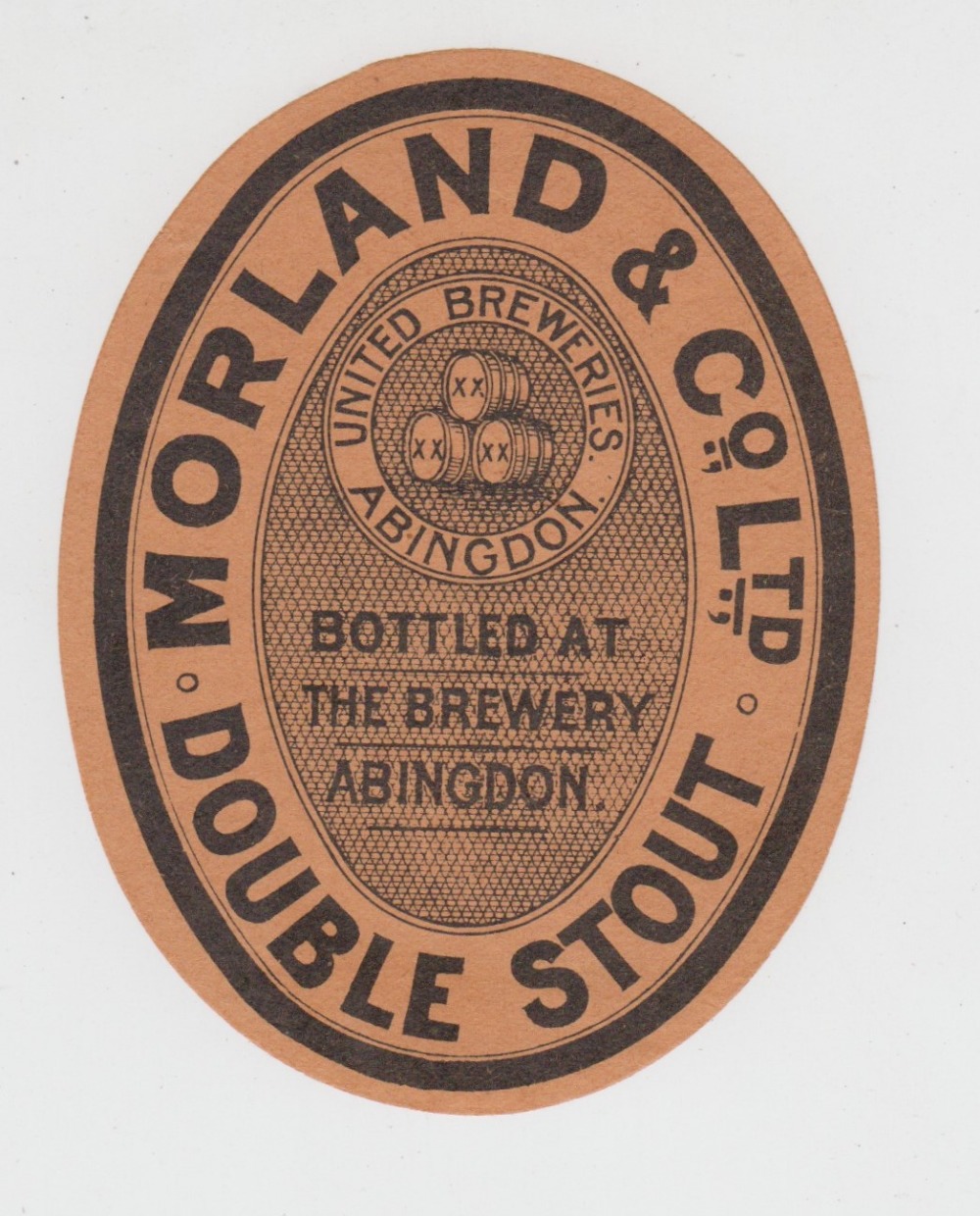 Beer label, Morland & Co Ltd, Double Stout, 96mm high, v.o. (gd) (1)