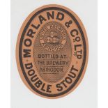 Beer label, Morland & Co Ltd, Double Stout, 96mm high, v.o. (gd) (1)