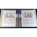 Ephemera, an album containing a selection of children's sheet music, all with colourful
