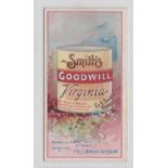 Cigarette card, Smith's, advert card showing tin of 'Smith's Goodwill Virginia Tobacco', ref H403,