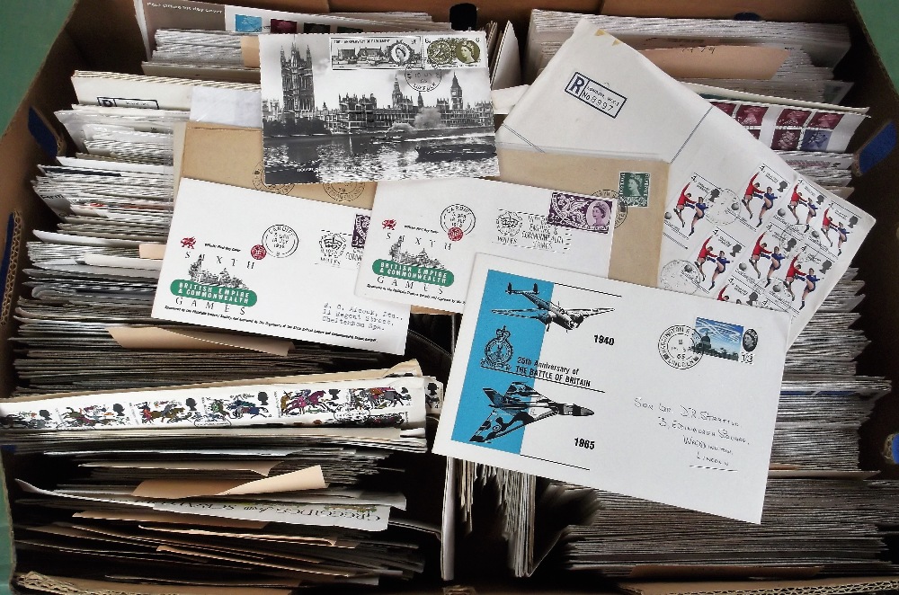 Stamps, a vast accumulation of GB First Day Covers 1950's through to 2014 with typed and hand-