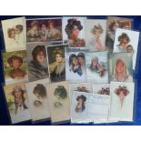 Postcards, glamour, Philip Boileau, selection of approx. 20 cards inc. advert for National Cloak and