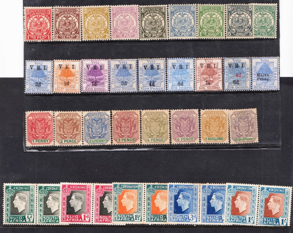 Stamps, South Africa/Transvaal, collection of 50+ stamps on stockcards inc. overprints and bi-