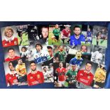 Football & Rugby Union Autographs, selection of postcard size colour photos of Football & Rugby