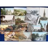 Postcards, Derbyshire, a collection of 40+ cards, RP's and printed, various locations inc. Eastwood,