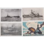 Postcards, a modern album of 96 Naval Shipping postcards, WW1 and WW2, Carrier's, Destroyer's,