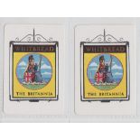 Trade cards, Whitbread, In Signs, single card issues, 'The Britannia', plain & printed backs (vg) (
