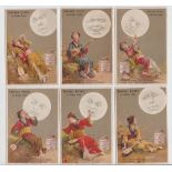 Trade cards, Liebig, The Moon & The Japanese Girl, ref S146 (set, 6 cards) (1 with some back damage,