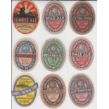 Beer labels, John Groves & Sons Ltd, Weymouth, a mixed selection of 9 v.o's including Extra Stout,