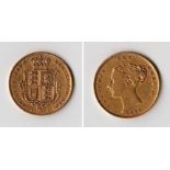 Coin, GB, Queen Victoria, half gold sovereign, 1874, EF (1)
