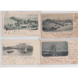 Postcards, piers, collection of 10 assorted cards all PU with Victorian stamps inc. Saltburn-by-Sea,