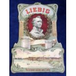 Trade issue, Liebig, a superb large, die cut, illustrated wall hanging card menu holder complete