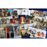 Postcards etc, a mixed selection inc. Greetings, Social History, artist-signed, ethnic, sayings,