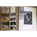 Ephemera, vintage album containing a remaindered collection of mostly WW1 items inc. newspaper
