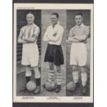 Trade cards, Topical Times, Footballers Triple portraits, (set, 8 cards) (vg)