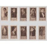 Cigarette cards, Edward Ringer & Bigg, Cinema Stars, (set, 50 cards) inc. Charlie Chaplin, (gen gd)