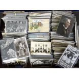 Postcards, a large box containing 1200+ mixed foreign topographical and subject cards inc. Gruss