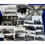 Railway photographs, mixed selection of photographs of various ages and sizes, several being later
